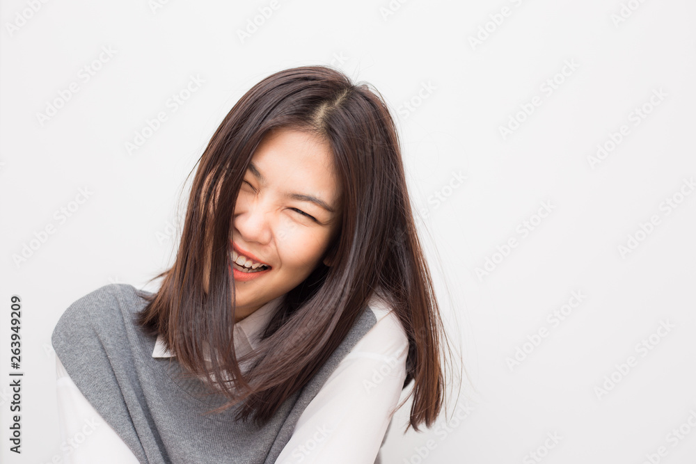 Smiling beautiful asian white collar women Smiling beautiful asian white collar women
