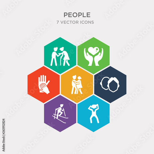 simple set of pulling hair, ski stick man, heads, hugging icons, contains such as icons hand of an adult, heart in hands, help the elderly and more. 64x64 pixel perfect. infographics vector