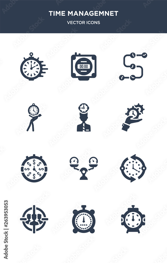 12 time managemnet vector icons such as stopclock, stopwatch, target audience, time, time balance contains is money, management, mind, pressure, timeline, timer icons 12 time managemnet vector icons such as stopclock, stopwatch, target audience, time, time balance contains is money, management, mind, pressure, timeline, timer icons