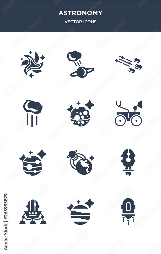 12 astronomy vector icons such as jet pack, jupiter, lander, liftoff, magnetic field contains mars, mars rover, mercury, meteor, meteor shower, meteorite icons 12 astronomy vector icons such as jet pack, jupiter, lander, liftoff, magnetic field contains mars, mars rover, mercury, meteor, meteor shower, meteorite icons