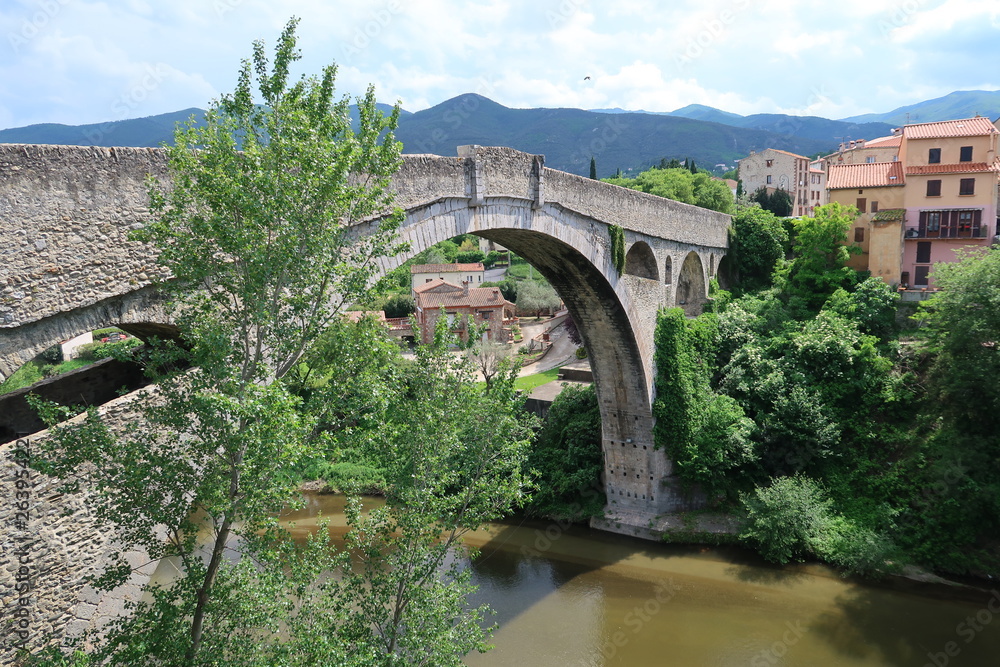 Pont du Diable (ou Vieux Pont) sur le Tech, à Céret dans les Pyrénées-Orientales (France)