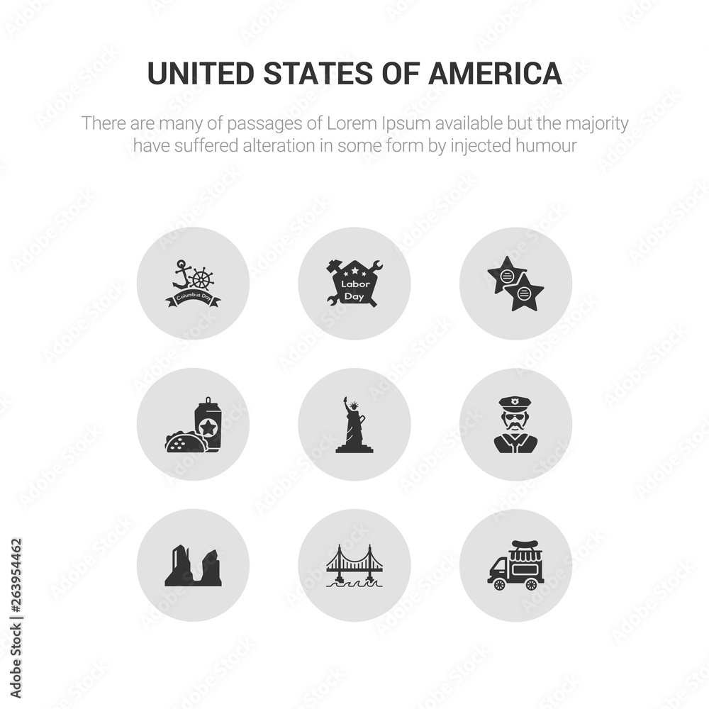 9 round vector icons such as food truck, golden gate, grand canyon, sheriff, statue of liberty contains taco, walk of fame, labor day, columbus day. food truck, golden gate, icon3_, gray united 9 round vector icons such as food truck, golden gate, grand canyon, sheriff, statue of liberty contains taco, walk of fame, labor day, columbus day. food truck, golden gate, icon3_, gray united