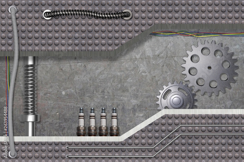 Abstract Metal textured Ind...