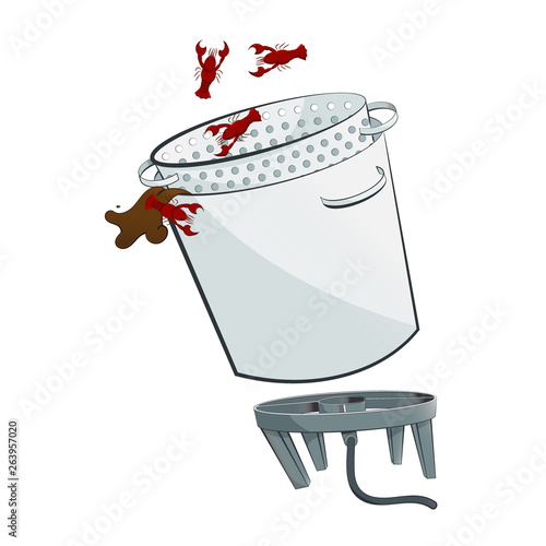 Crawfish Boiler Vector Graphic