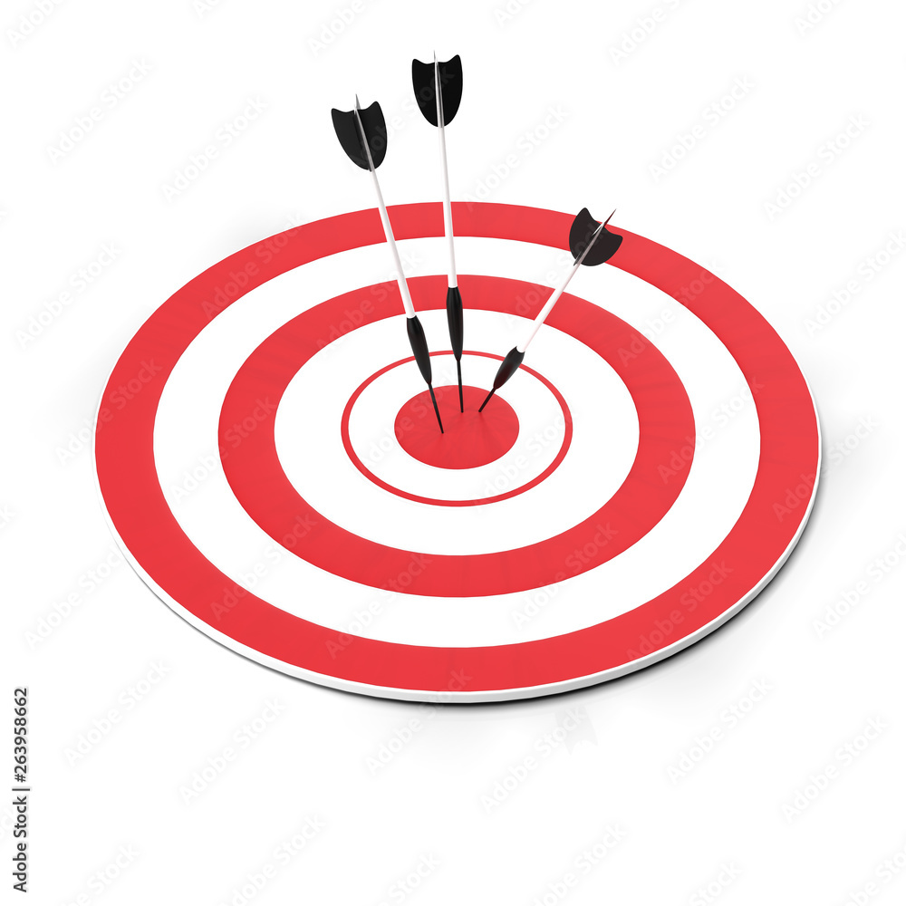 3d rendering of Target icon concept isolated with white 3d rendering of Target icon concept isolated with white
