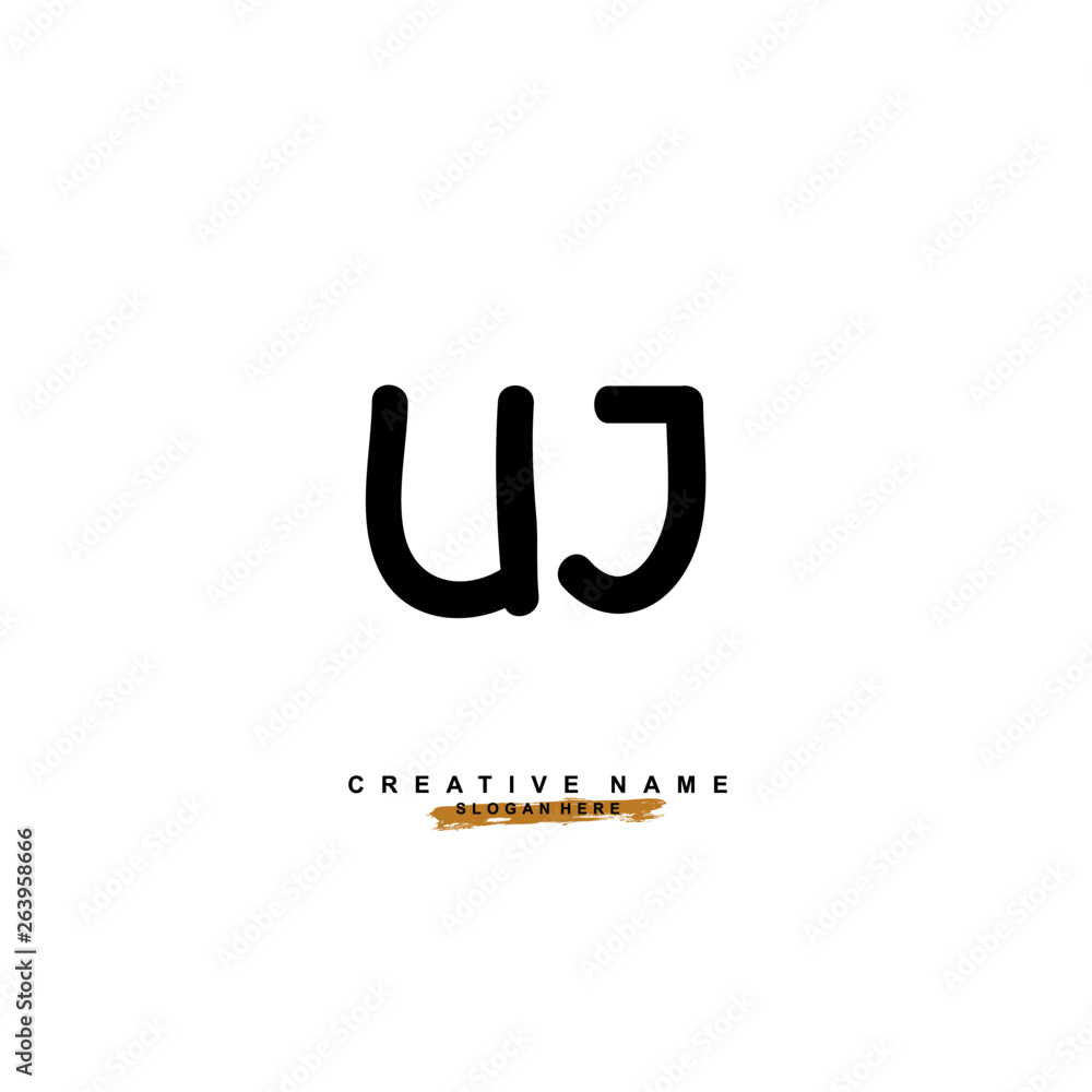 U J UJ Initial logo template vector U J UJ Initial logo template vector
