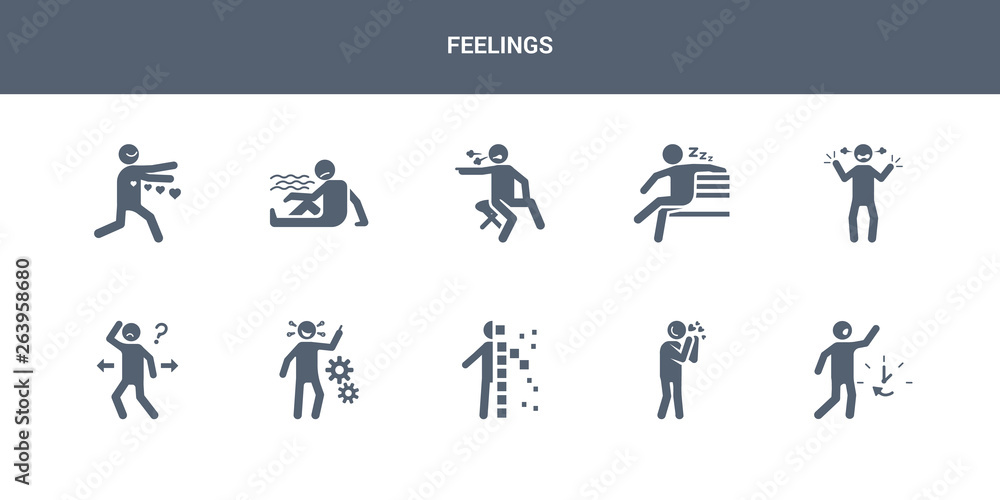 10 feelings vector icons such as hurt human, impatient human, in love human, incomplete inspi contains irritated lazy lonely lost loved feelings icons 10 feelings vector icons such as hurt human, impatient human, in love human, incomplete inspi contains irritated lazy lonely lost loved feelings icons