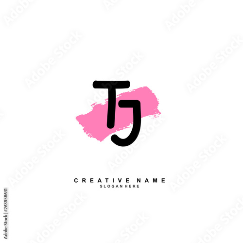 T J TJ Initial logo template vector