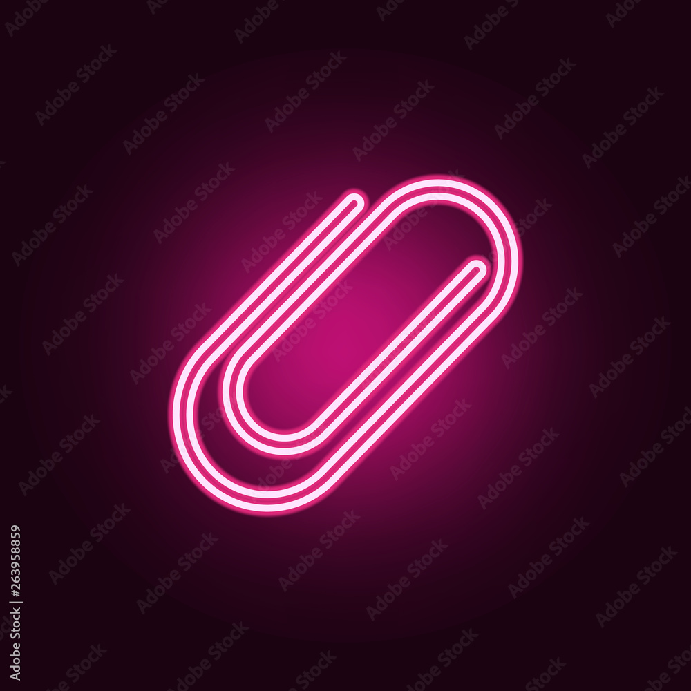 clip icon. Elements of Web in neon style icons. Simple icon for websites, web design, mobile app, info graphics clip icon. Elements of Web in neon style icons. Simple icon for websites, web design, mobile app, info graphics