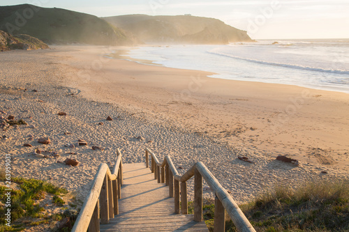 Staircase at Amado Beach; Algarve; Portugal