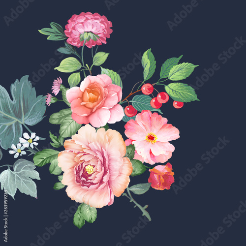 Beautiful  flowers for your design and greeting cards for the holiday