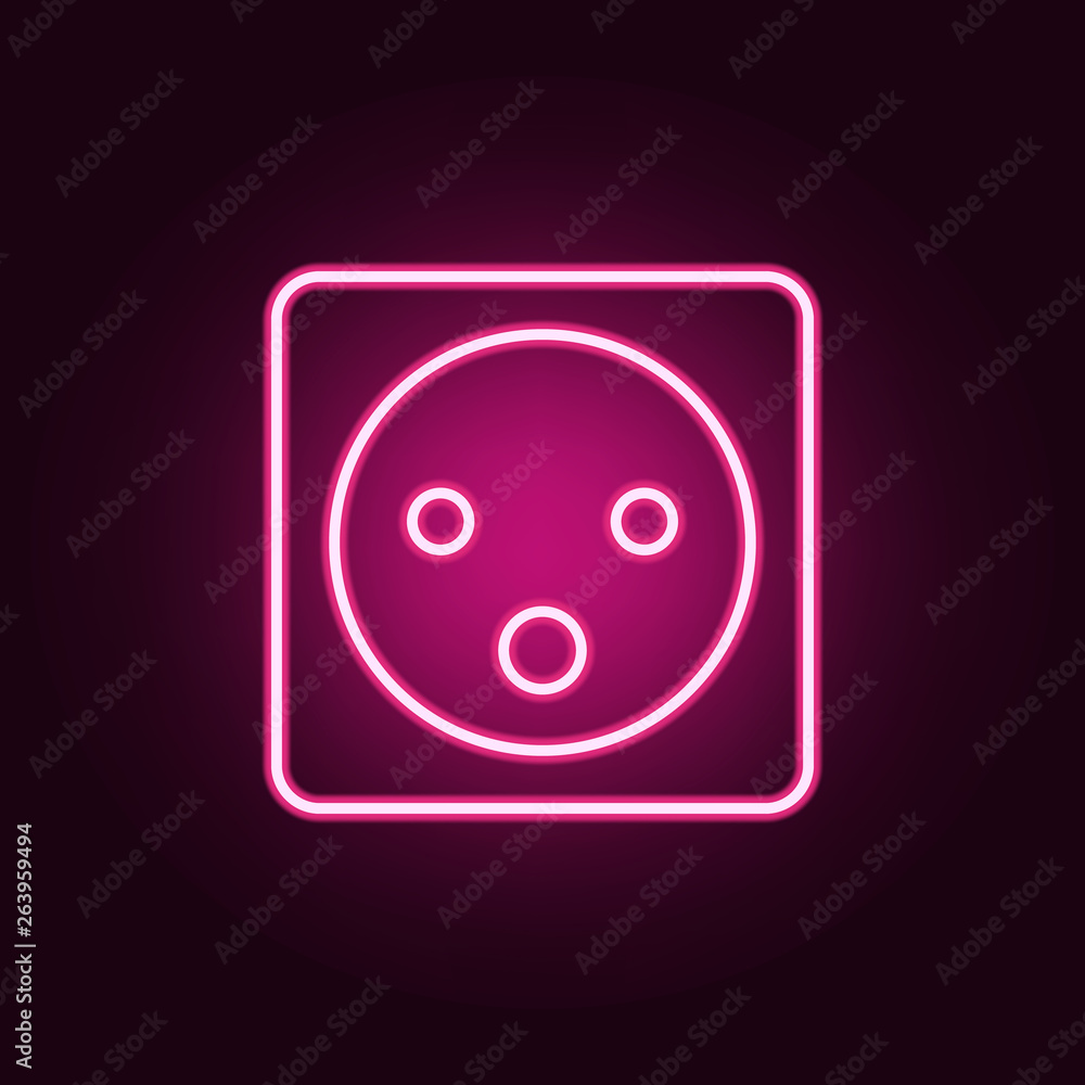 electric outlet icon. Elements of Web in neon style icons. Simple icon for websites, web design, mobile app, info graphics electric outlet icon. Elements of Web in neon style icons. Simple icon for websites, web design, mobile app, info graphics