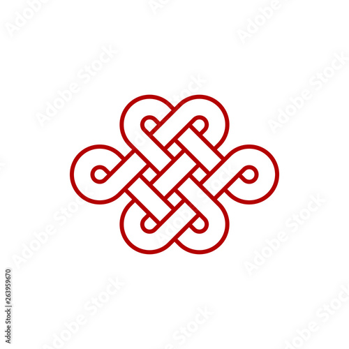 Unique Knot Infinity Icon Logo Design Template for business health company decoration with modern high end look