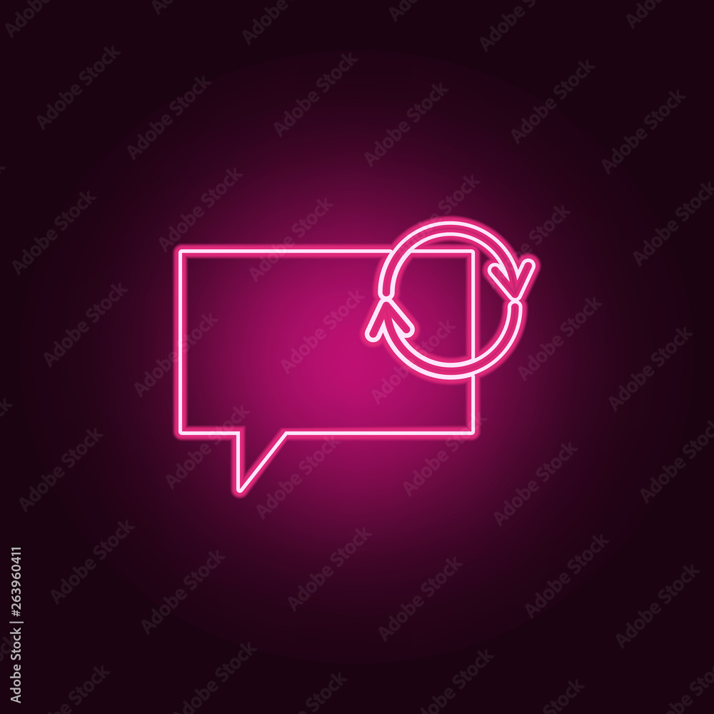 bubbles communicating with the sign of the update icon. Elements of Web in neon style icons. Simple icon for websites, web design, mobile app, info graphics bubbles communicating with the sign of the update icon. Elements of Web in neon style icons. Simple icon for websites, web design, mobile app, info graphics