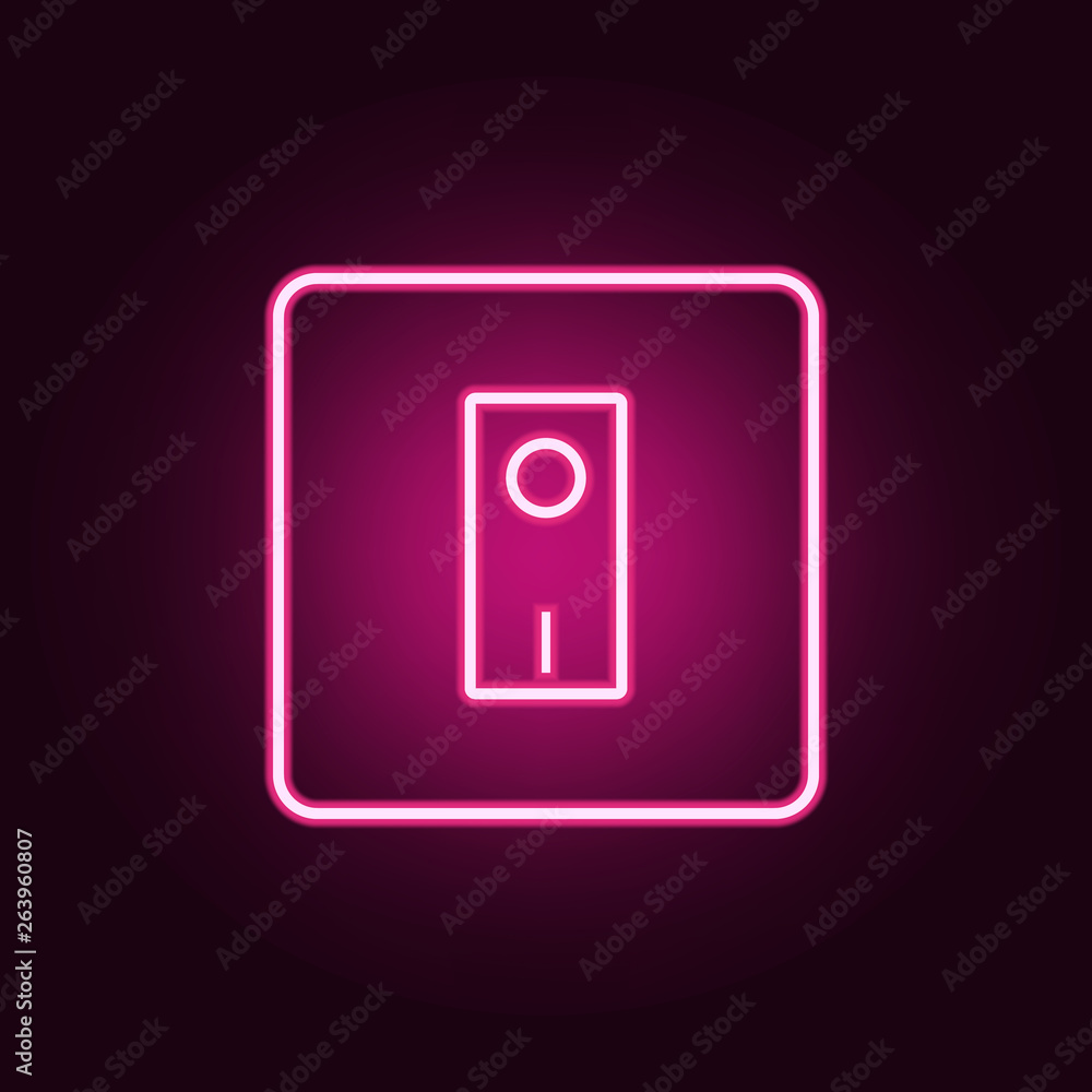 light switch icon. Elements of Web in neon style icons. Simple icon for websites, web design, mobile app, info graphics light switch icon. Elements of Web in neon style icons. Simple icon for websites, web design, mobile app, info graphics