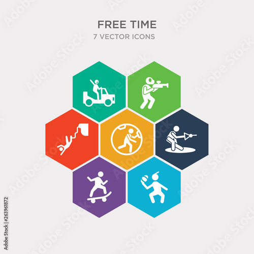simple set of rugby ball, skateboarding, wakeboarding, zorbing icons, contains such as icons bungee jumping, paintball, buggy and more. 64x64 pixel perfect. infographics vector