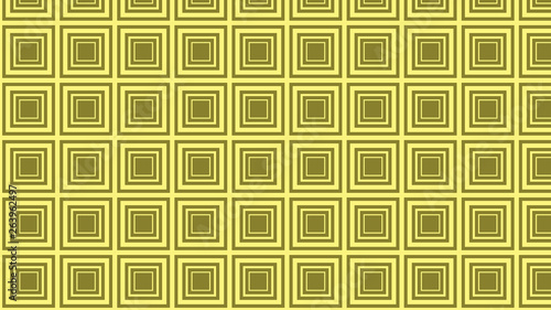 Yellow Concentric Squares Pattern