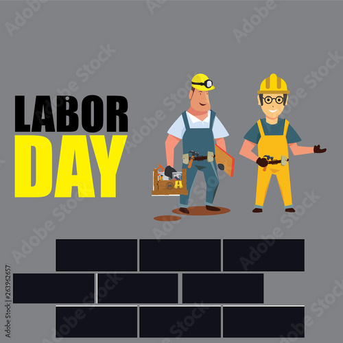 Happy Labor Day banner. Design template. Vector illustration - Vector