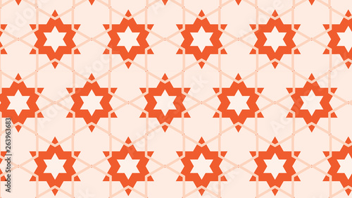 Orange Seamless Star Pattern Background