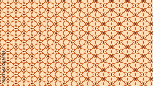 Orange Seamless Stars Background Pattern