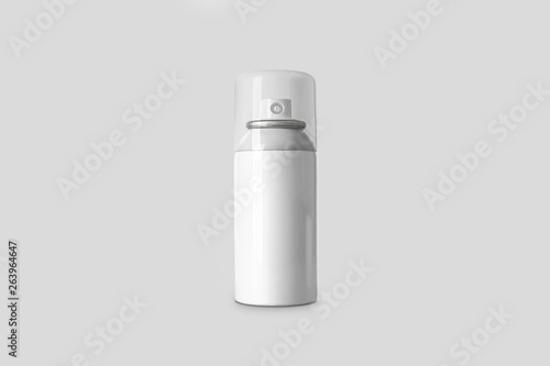 Blank Bottle Mock up with sprayer cap. Cosmetic deodorant template or freshener.Realistic photo. 3D rendering