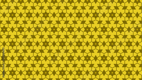 Yellow Seamless Star Pattern Background Illustrator