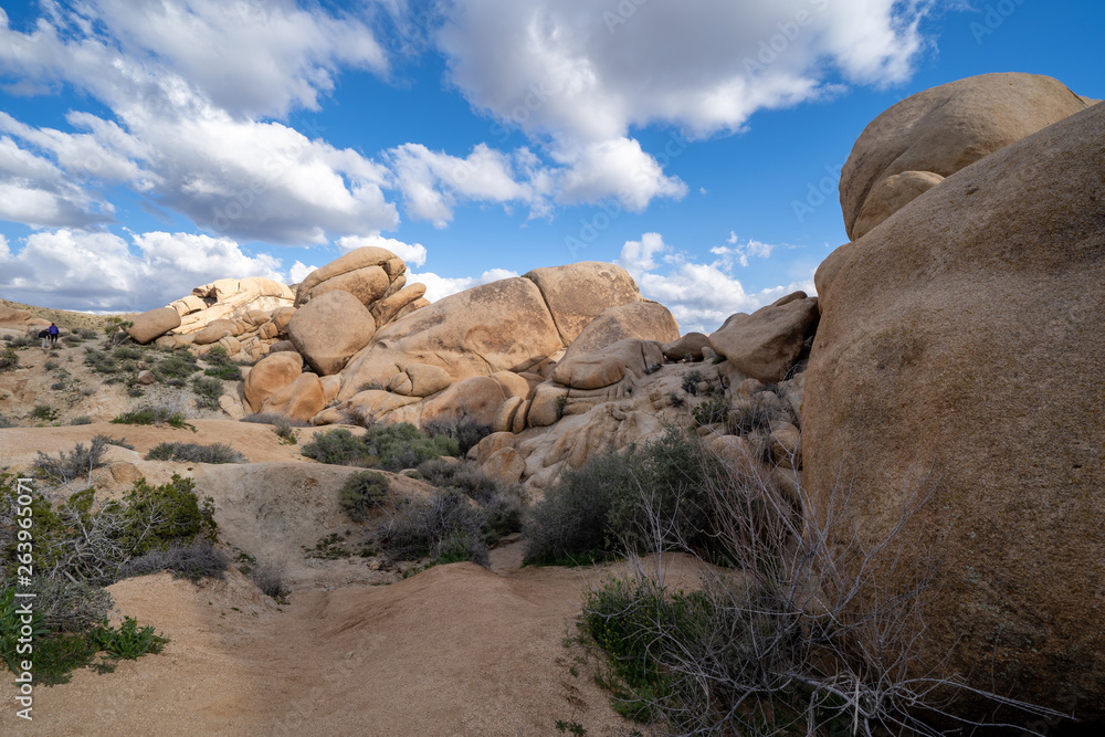 Large boulders and rock formations, perfect for rock scrambling, inside of Joshua Tree National Park Large boulders and rock formations, perfect for rock scrambling, inside of Joshua Tree National Park