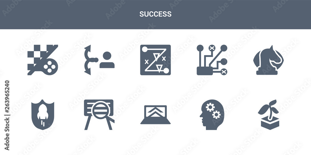 10 success vector icons such as startup, startup head, startup laptop, project search, shield contains strategic vision, strategical planning, strategy, strategy choice, strategy game. success icons 10 success vector icons such as startup, startup head, startup laptop, project search, shield contains strategic vision, strategical planning, strategy, strategy choice, strategy game. success icons