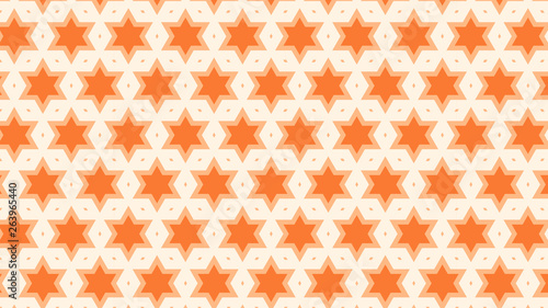 Orange Seamless Stars Background Pattern