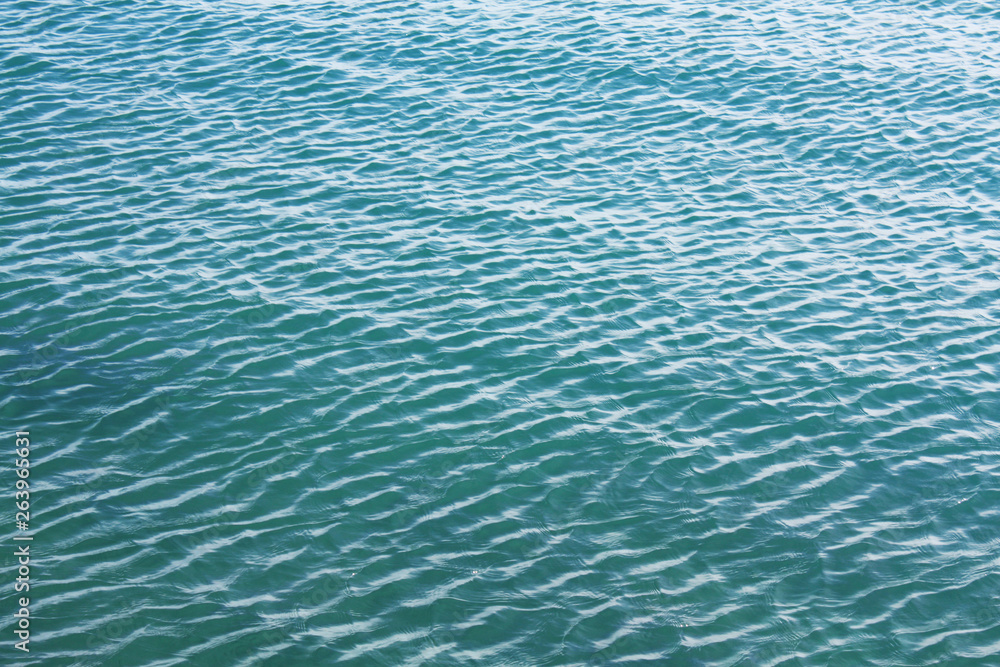 Sea blue water background texture.