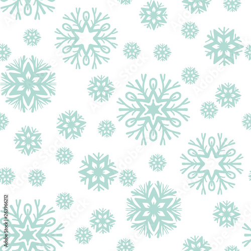 Seamless pattern with snowflakes