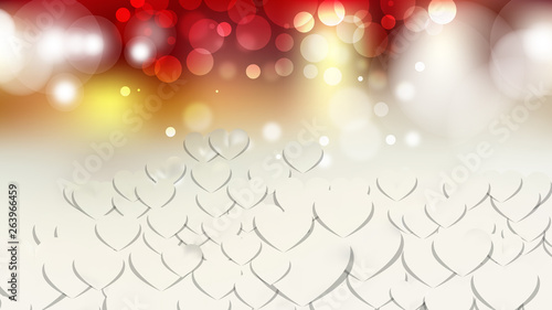 Red and White Love Background Vector Illustration