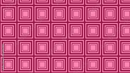 Pink Seamless Concentric Squares Pattern Vector Illustration
