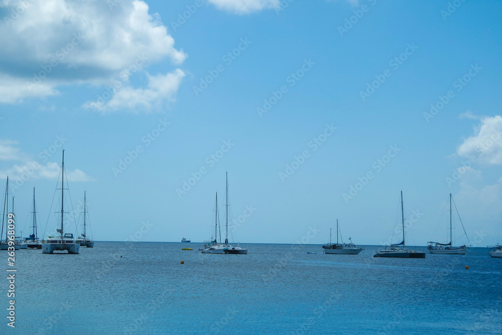 Sailboats in Martinique