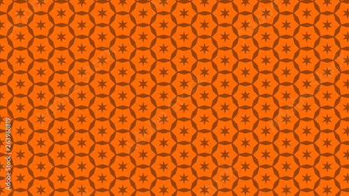 Orange Seamless Stars Pattern Background