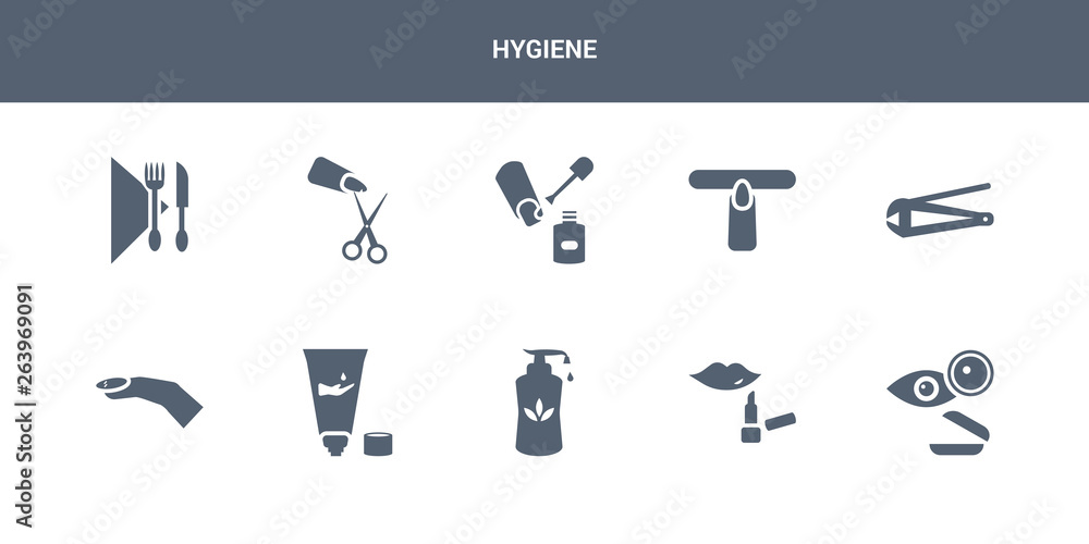 10 hygiene vector icons such as lens, lip balm, liquid soap, moisturizer, nail contains nail clippers, nail file, polish, scissors, napkin. hygiene icons 10 hygiene vector icons such as lens, lip balm, liquid soap, moisturizer, nail contains nail clippers, nail file, polish, scissors, napkin. hygiene icons