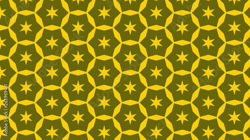 Yellow Seamless Star Background Pattern