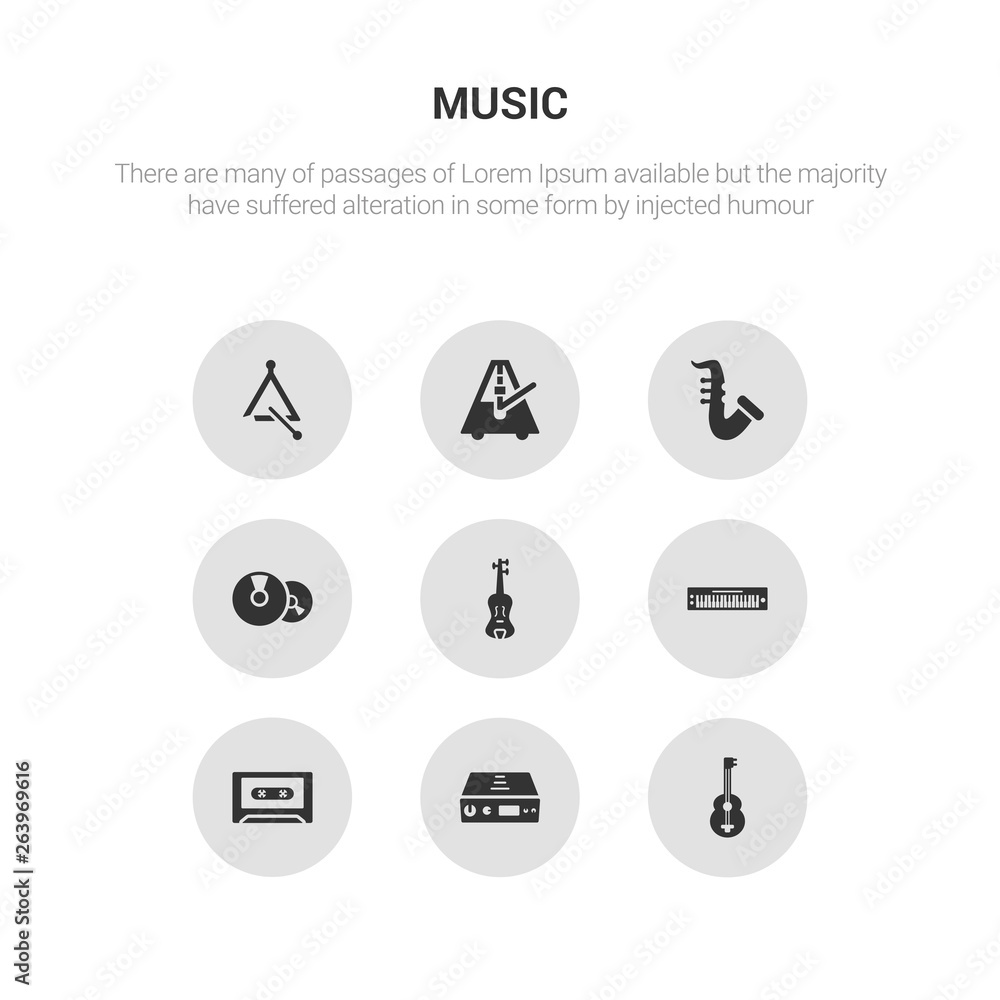 9 round vector icons such as guitar, amplifier, cassette, music keyboard, violin contains cd, saxophone, metronome, music triangle. guitar, amplifier, icon3_, gray music icons 9 round vector icons such as guitar, amplifier, cassette, music keyboard, violin contains cd, saxophone, metronome, music triangle. guitar, amplifier, icon3_, gray music icons