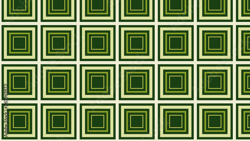 Dark Green Concentric Squares Pattern Background Vector Illustration