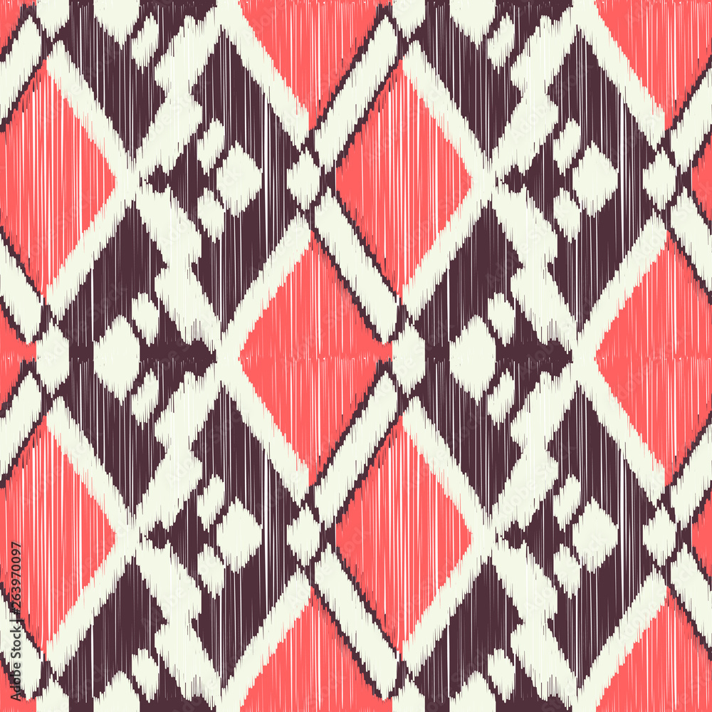 Seamless Ikat Pattern Seamless Ikat Pattern