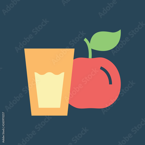 Color icon apple juice