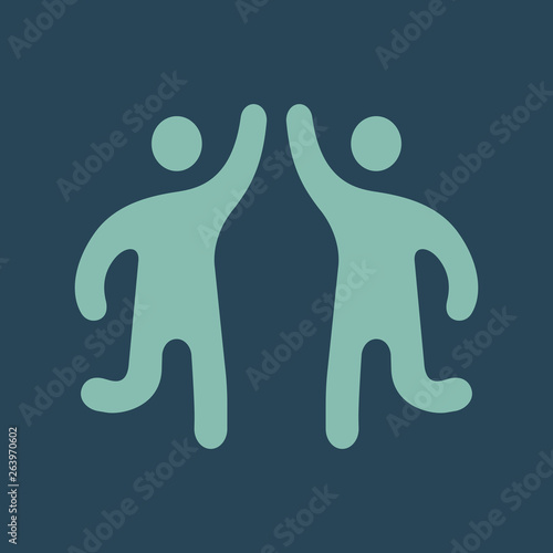 Color icon give five in jump