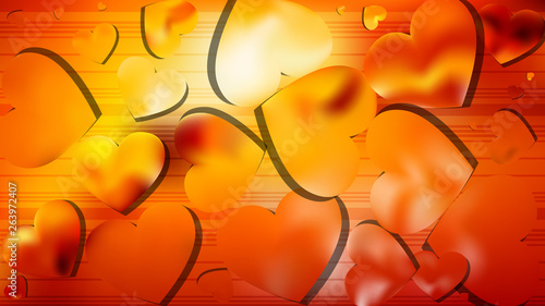 Red and Orange Love Background