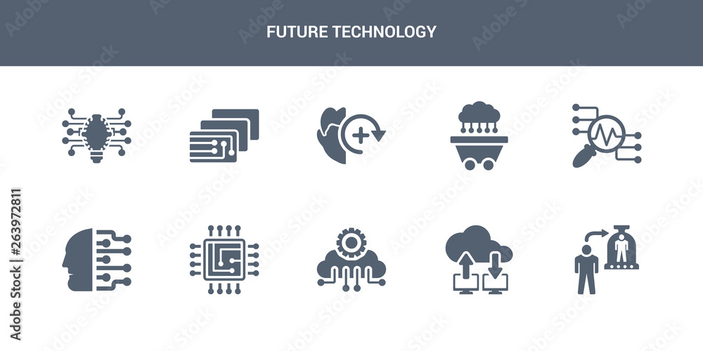 10 future technology vector icons such as cloning, cloud computing, cloud intelligence, cpu, cyborg contains data analysis, data mining, deformity, depth perception, difference engine. future 10 future technology vector icons such as cloning, cloud computing, cloud intelligence, cpu, cyborg contains data analysis, data mining, deformity, depth perception, difference engine. future
