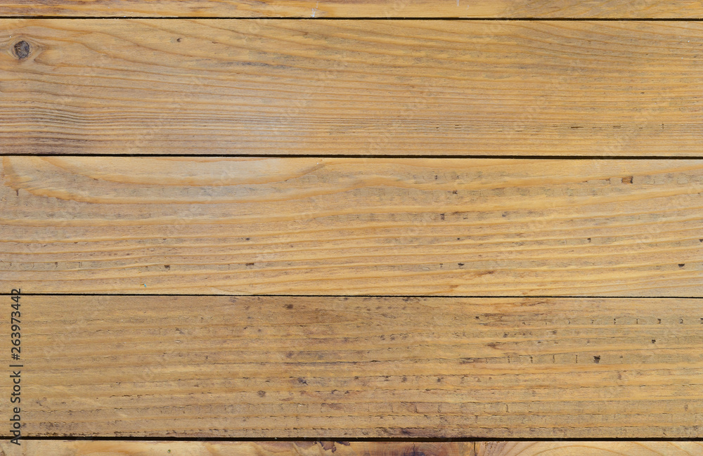 Obraz premium Texture of unpainted wooden planks as background, top view