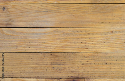 Texture of unpainted wooden planks as background, top view