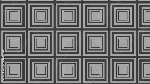 Black and Grey Concentric Squares Background Pattern Design