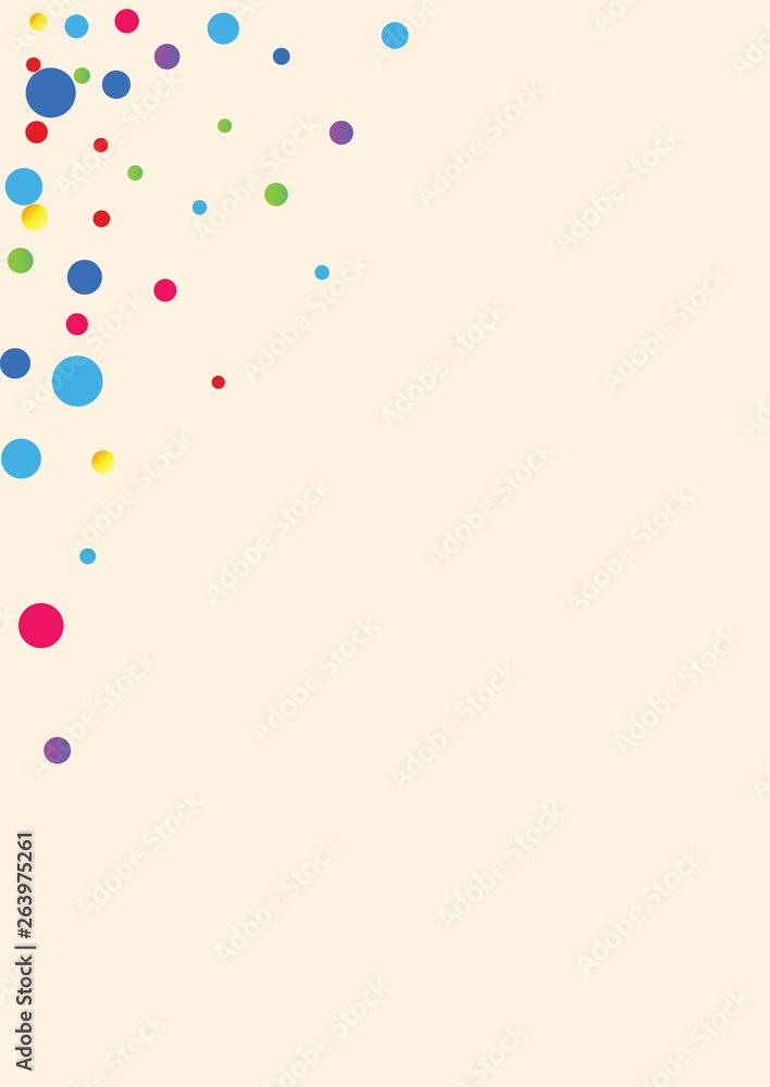 Festive background with multicolored confetti. Yellow, pink, blue circles but against a white background. Flying confetti. Festive background with multicolored confetti. Yellow, pink, blue circles but against a white background. Flying confetti.