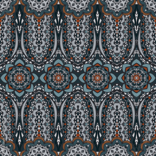 Bright color abstract geometric pattern, vector seamless
