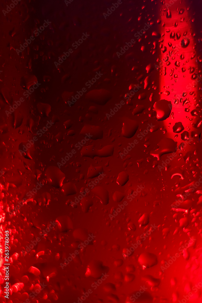 red droplets on the red surface, macro, abstraction